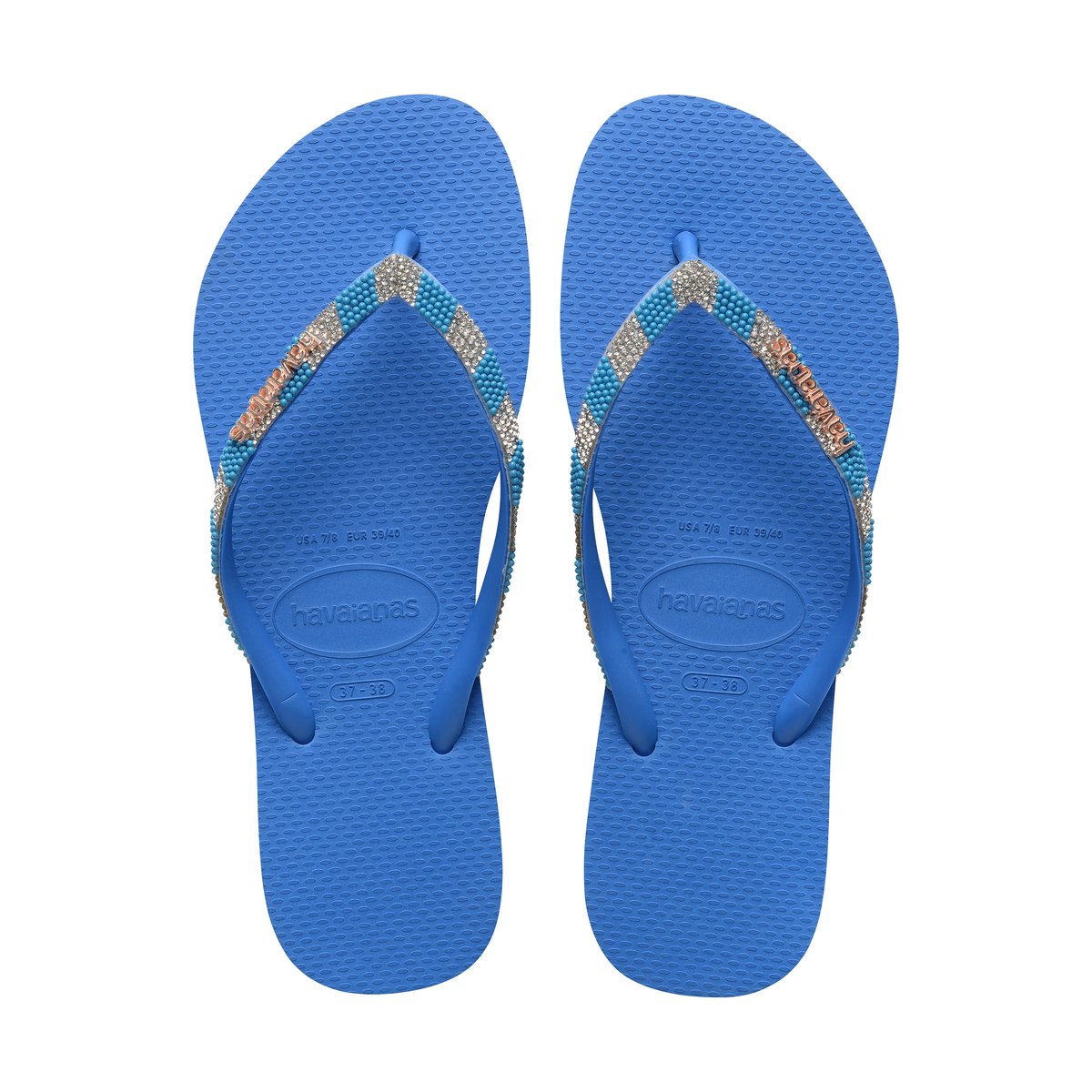 Tong à Enfiler Slim Glow Fc bleu brillant, HAVAIANAS