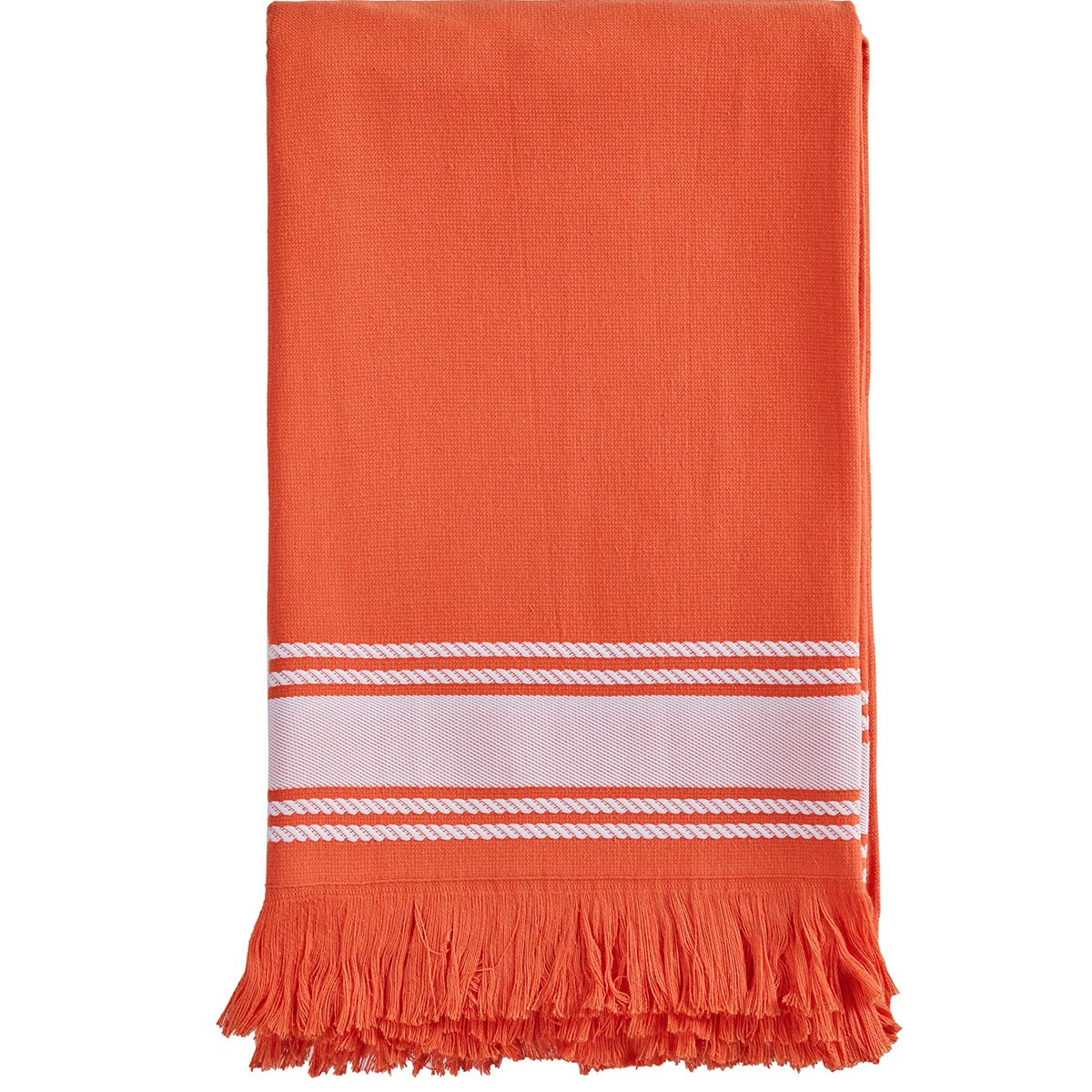 Fouta / Serviette de plage 100x180 cm BAHAMAS corail, SENSEI MAISON