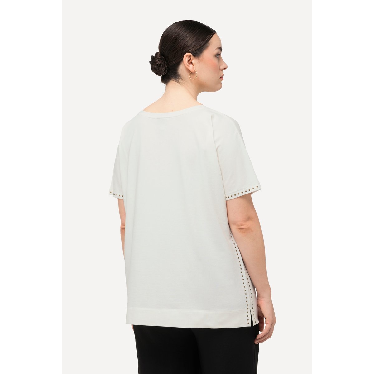 T-shirt oversized à col rond et blanc cassé, ULLA POPKEN