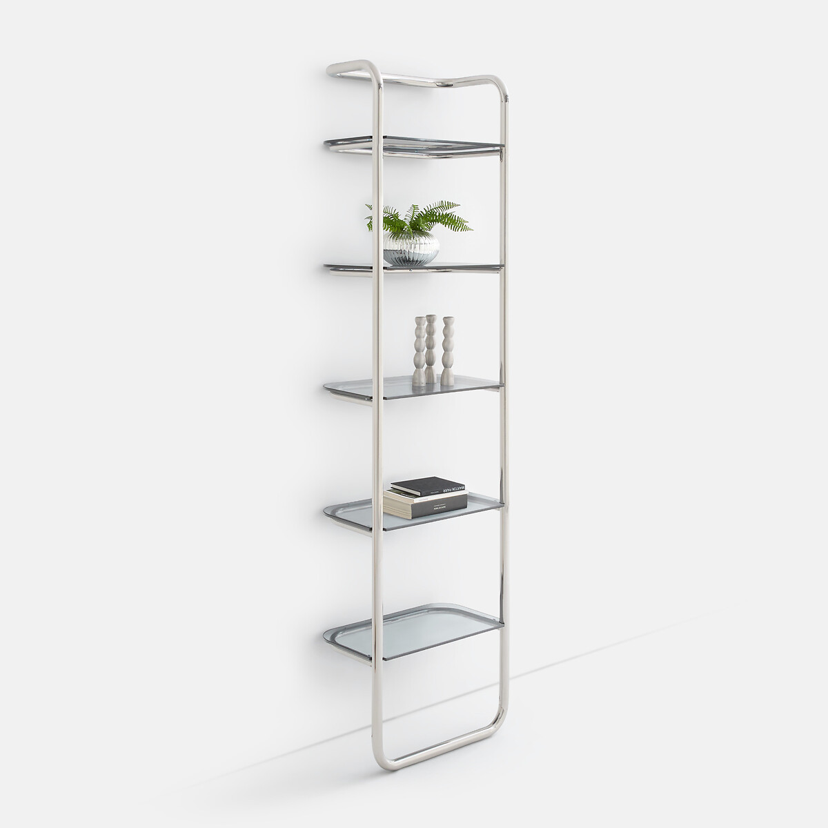 Étagère murale en inox et verre fumé, GIORGIO chrome, LA REDOUTE INTERIEURS