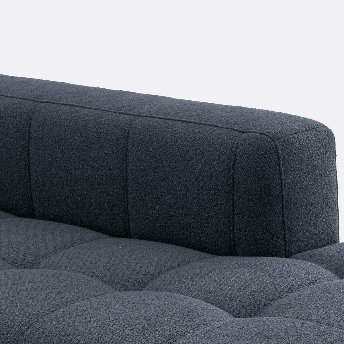 Sofá cama recto, de rizo fino, FANO azul , LA REDOUTE INTERIEURS