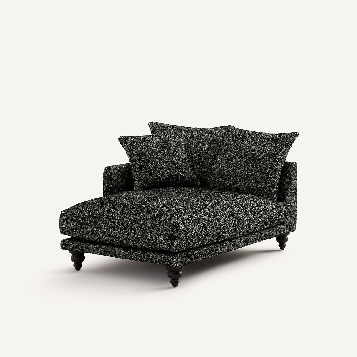 Méridienne en bouclette, LAZARE noir, AM.PM