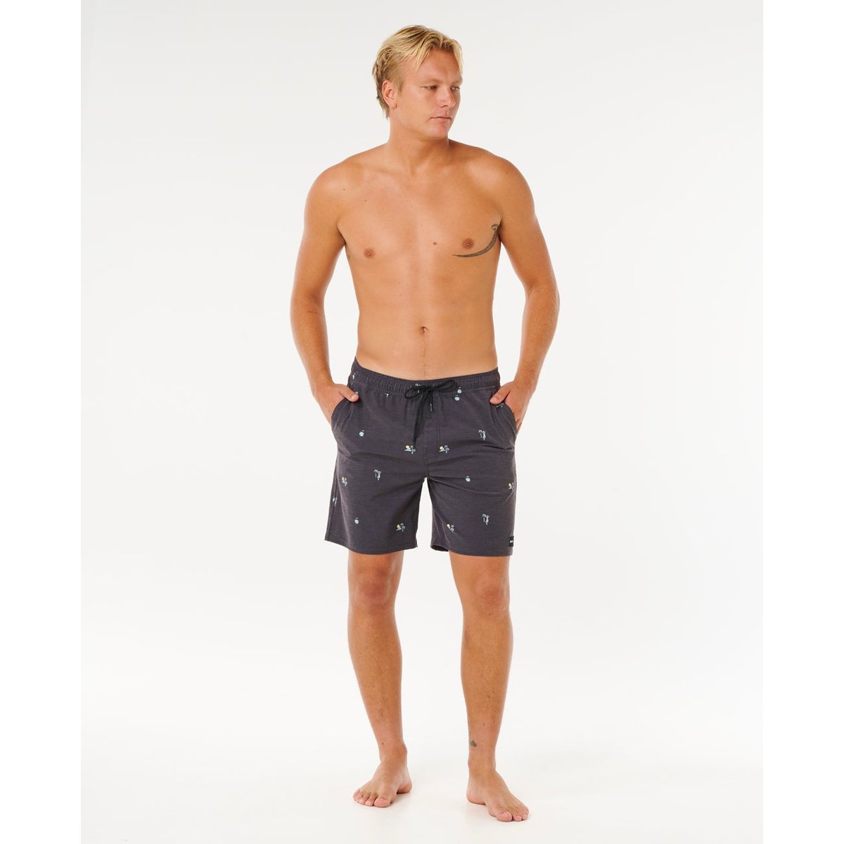 Boardshort VOLLEY Skelly Breach noir, RIP CURL