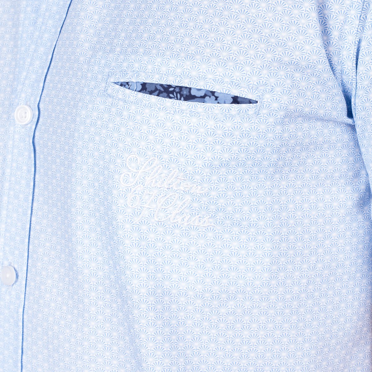 Chemise imprimé CLASS 67 ciel, SHILTON