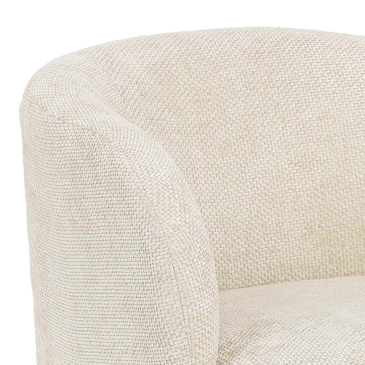 Fauteuil pivotant avec pied central en tissu - JULIO crème, HELLIN, DEPUIS 1862