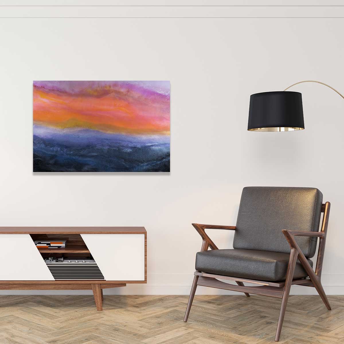 Tableau orange bleue tableau alu dibond, HEXOA