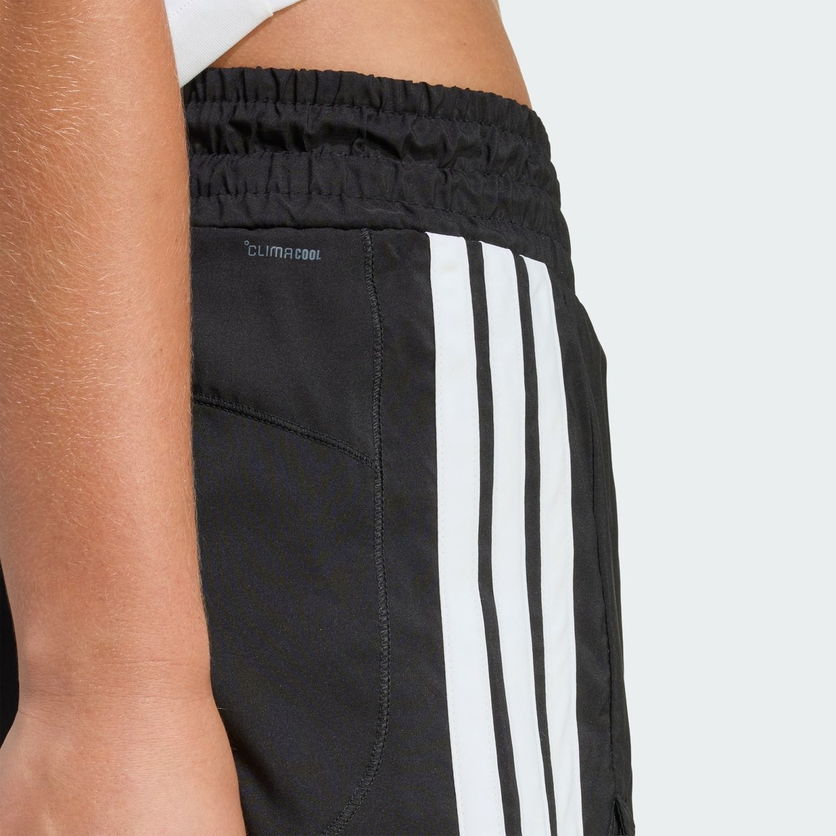 Short D'entraînement Taille Haute Toile Pacer Short D'entraînement Taille Haute Toile Pacer black / white, adidas Performance