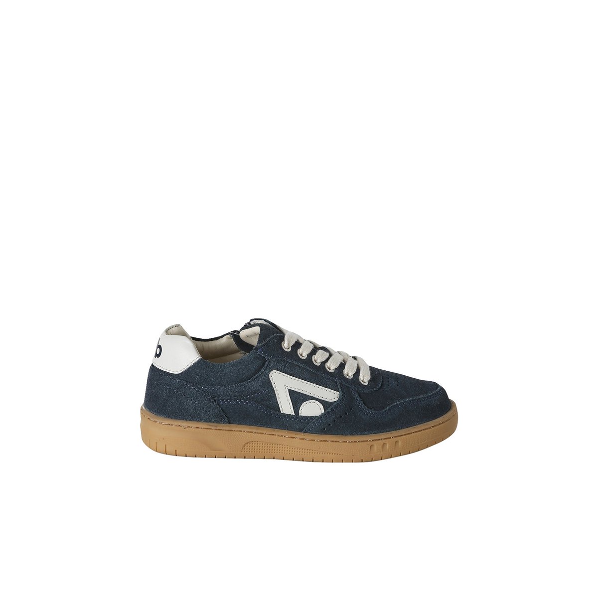 Baskets cuir lacets élastiqués marine, VERTBAUDET