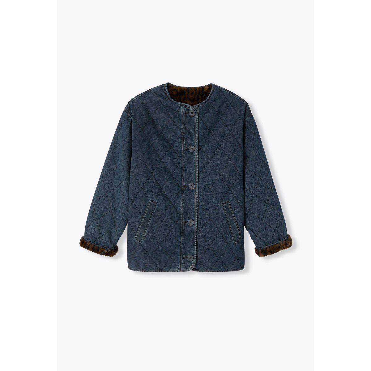 Veste courte réversible jean brut, PROMOD