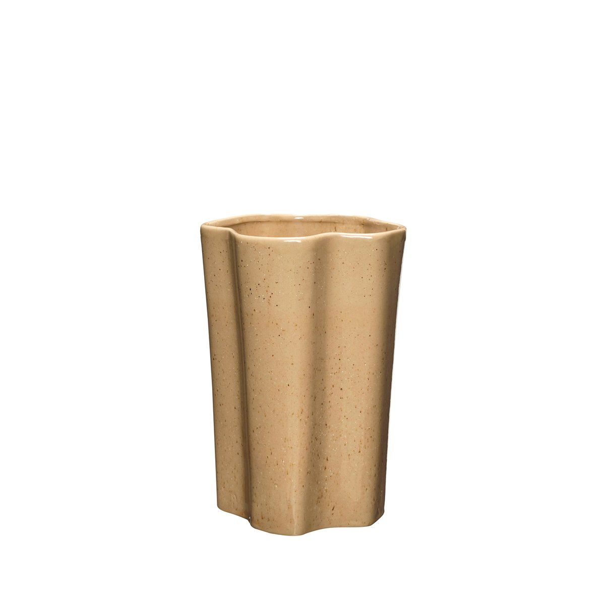 Vase en céramique SAPO marron, HUBSCH