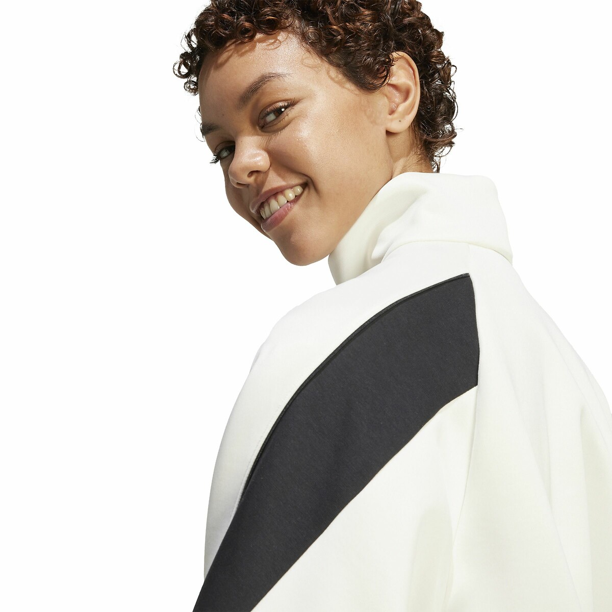 Veste, coupe droite blanc/noir, ADIDAS SPORTSWEAR
