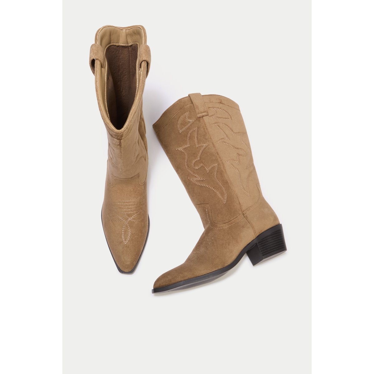 Bottes aspect daim beige, CACHE CACHE