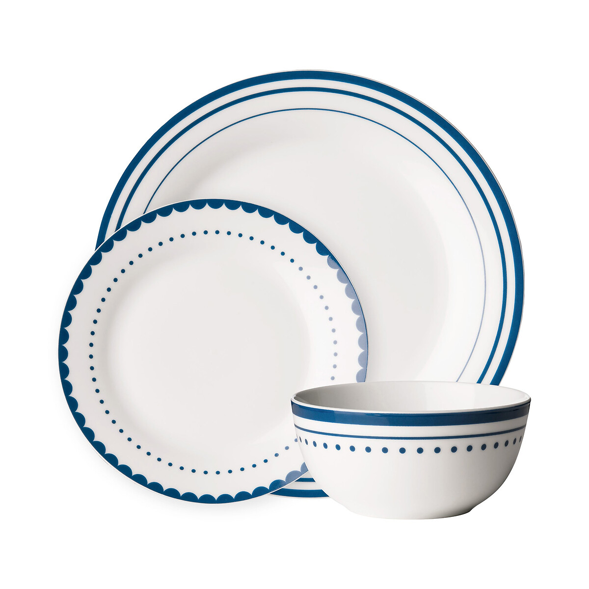 12-Piece Blue Saturn Dinner Set blue, SO'HOME