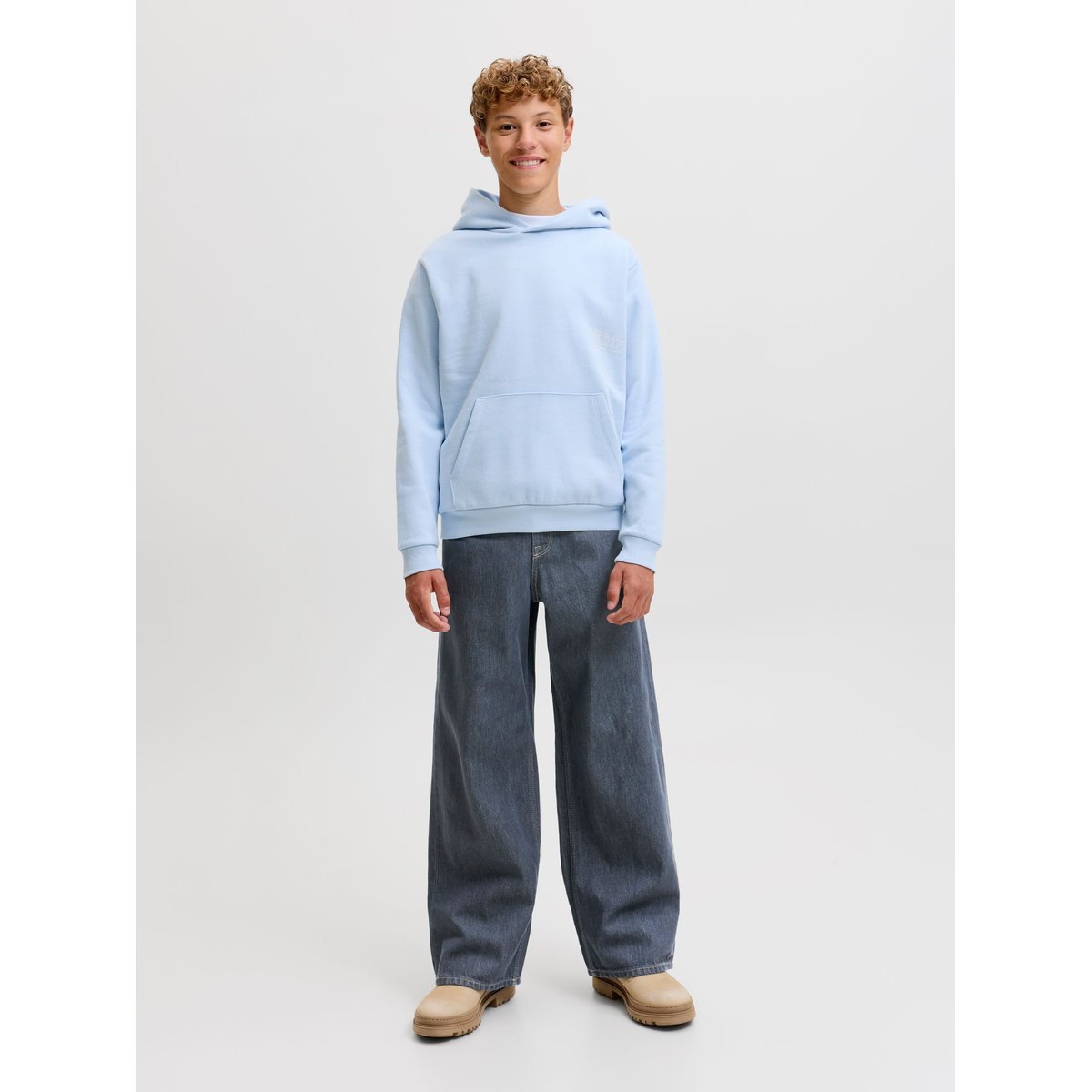 Jean À Coupe Wide blue denim 1, JACK & JONES JUNIOR