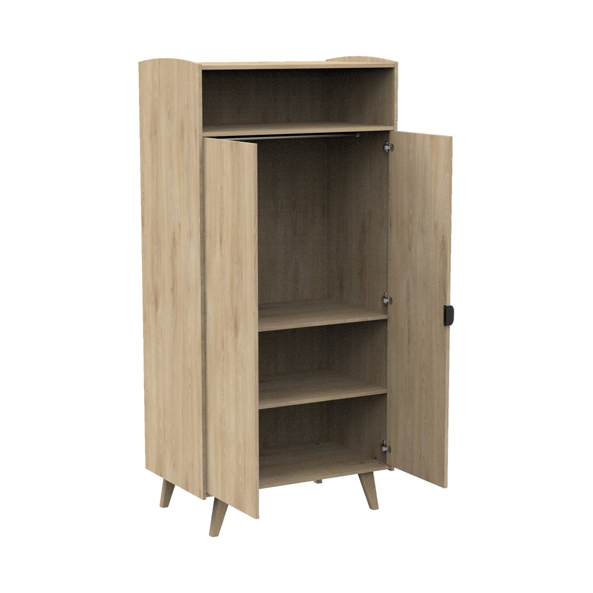 Lit évolutif 70x140 - Little Big Bed - têtes de lit panneaux blanc, SAUTHON