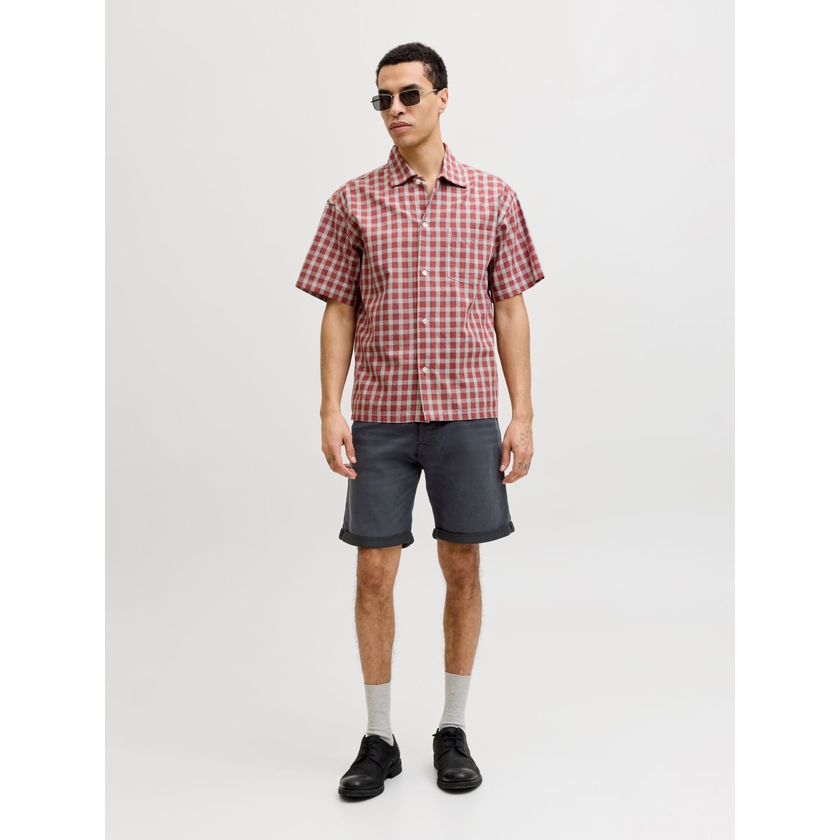 Short En Denim black denim 1, JACK & JONES