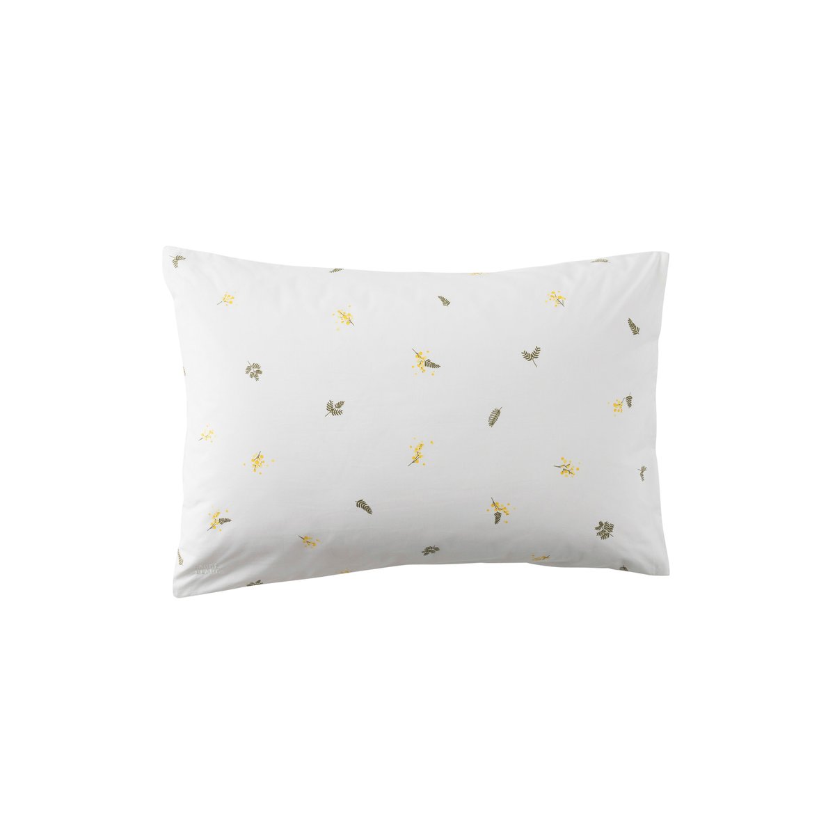 Taie d'oreiller rectangulaire coton NÉO blanc mimosa, CARRE BLANC