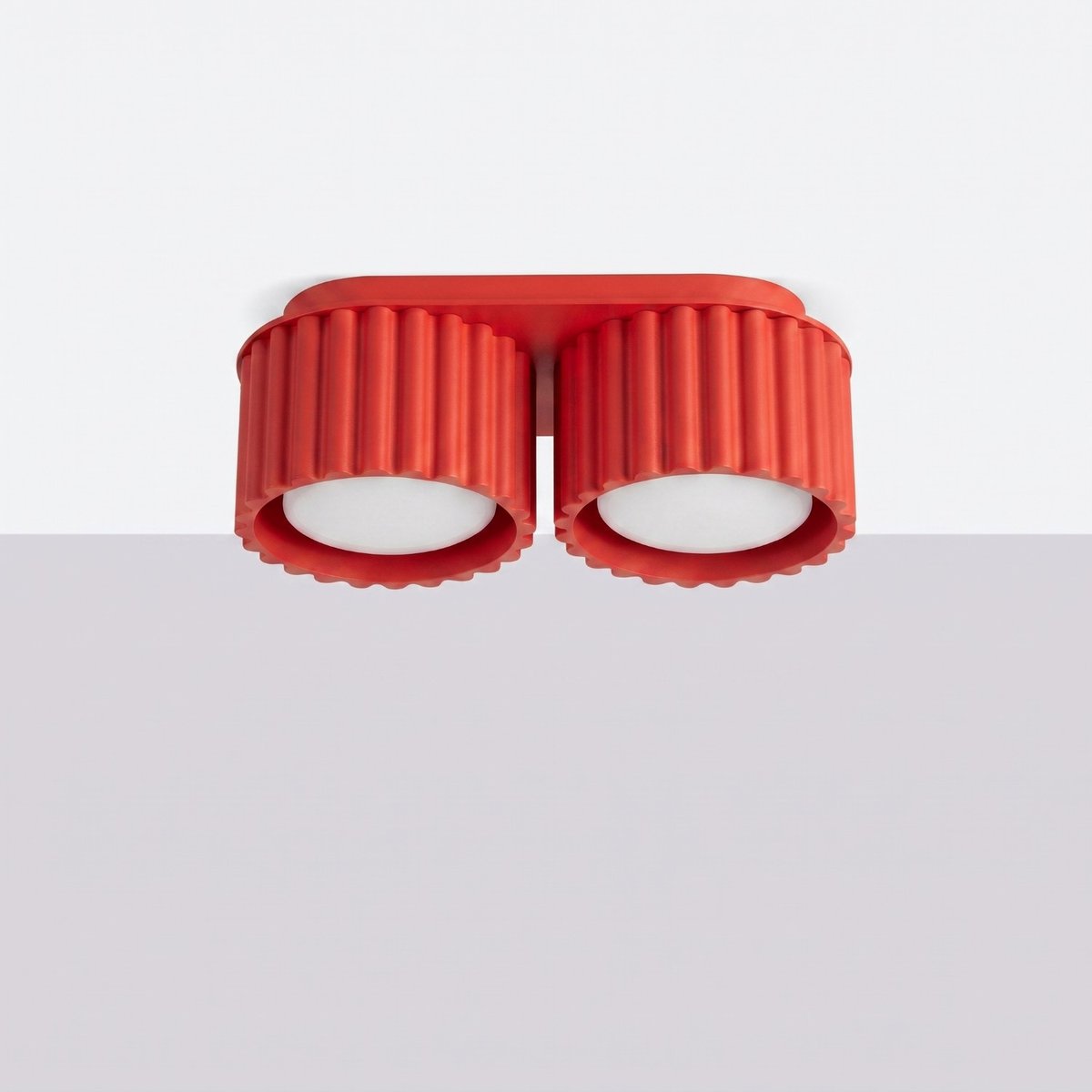Plafonnier Aluminium Rouge Gx53 2 AURA rouge, EDEN