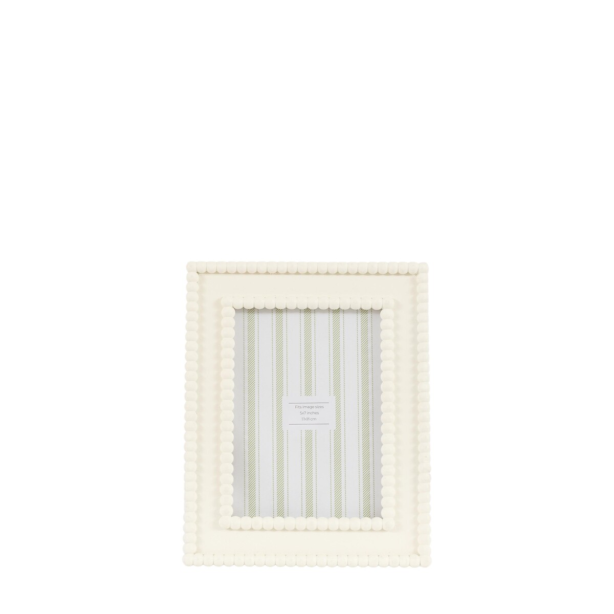 5x7" Calitri Beaded Photoframe in White white, ÉDITÉ