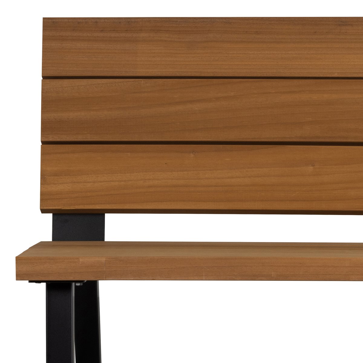 Banc de jardin en bois et métal BANCO marron, WOOOD