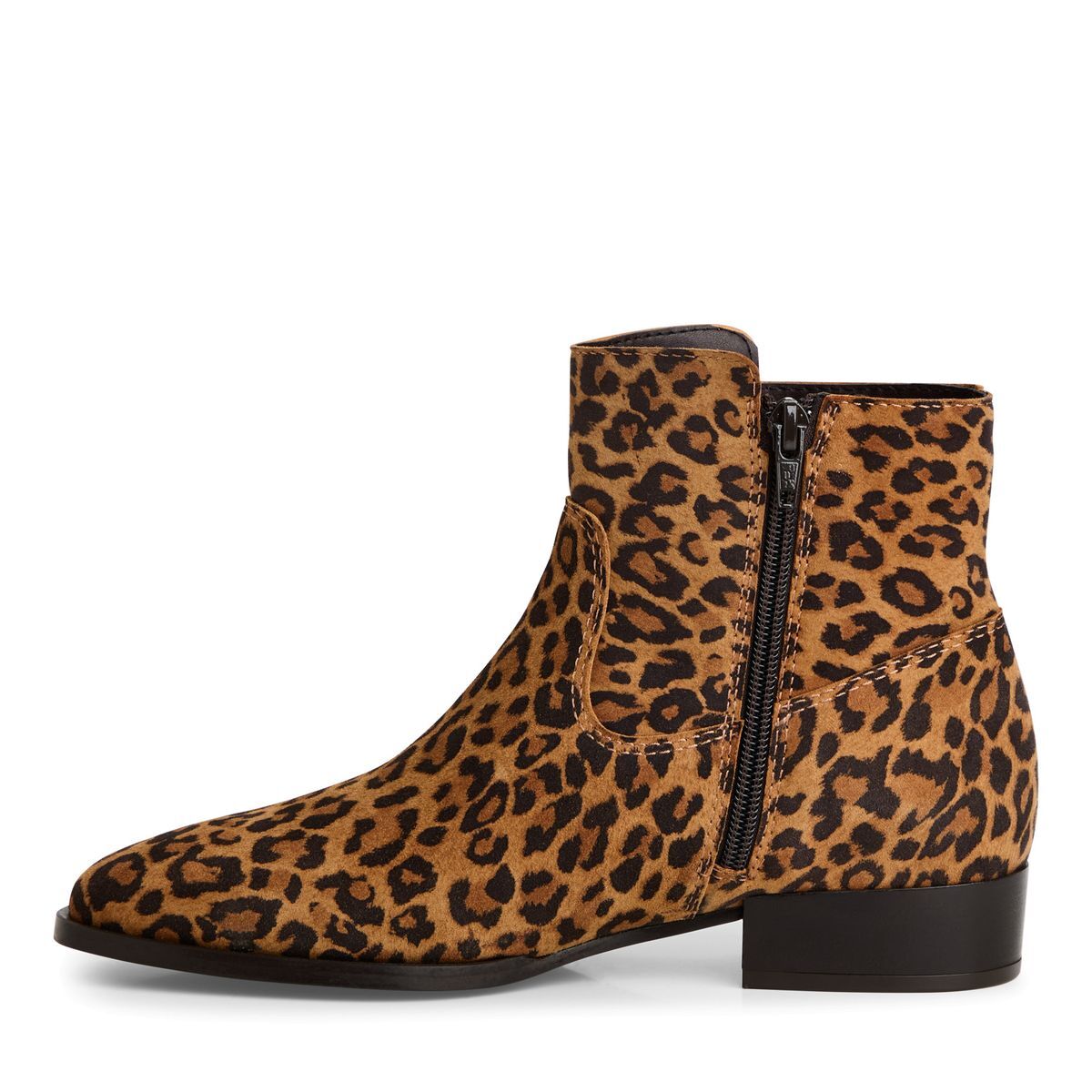 Bottine en cuir marron camel moutarde, TAMARIS