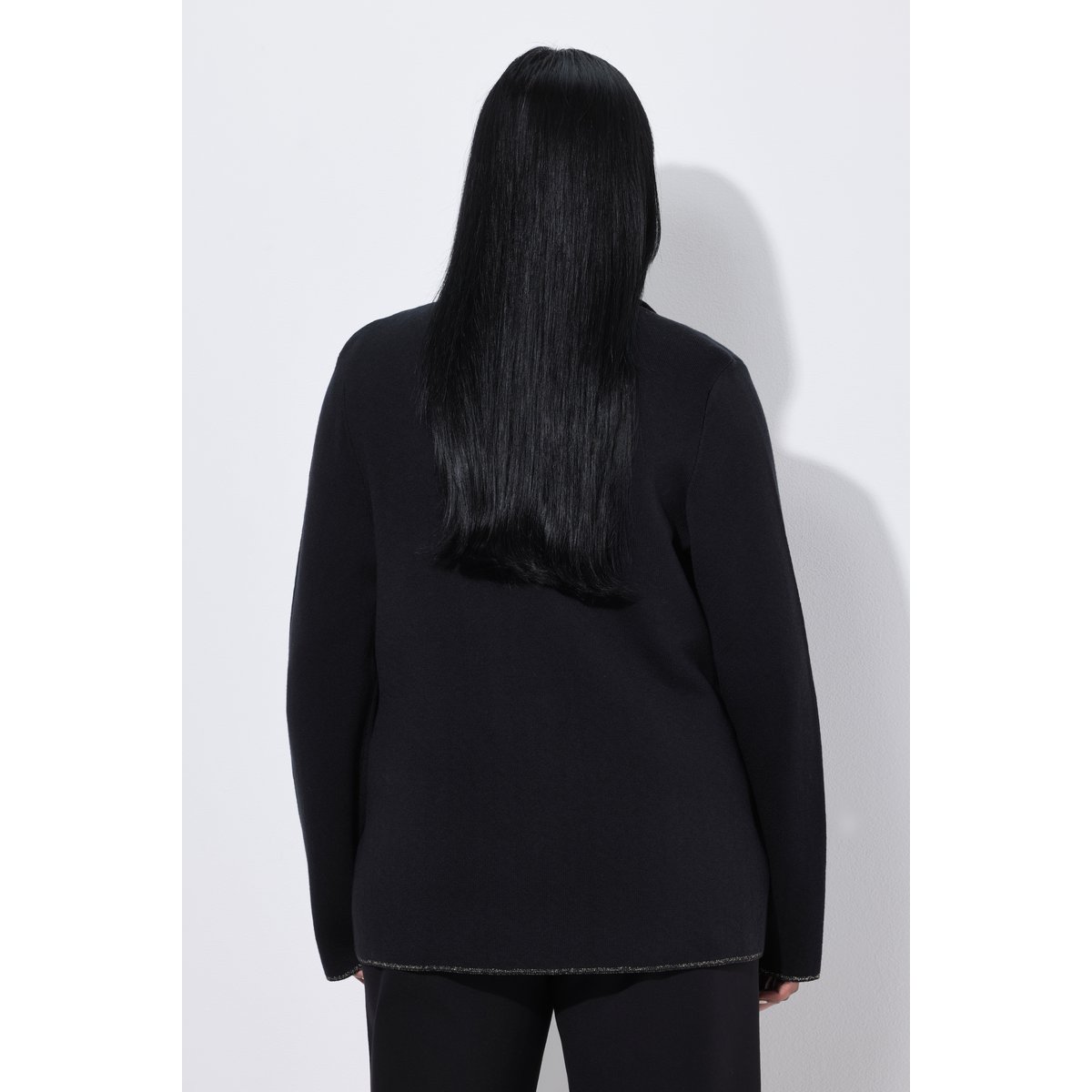 Blazer en maille, liserés scintillants noir, ULLA POPKEN