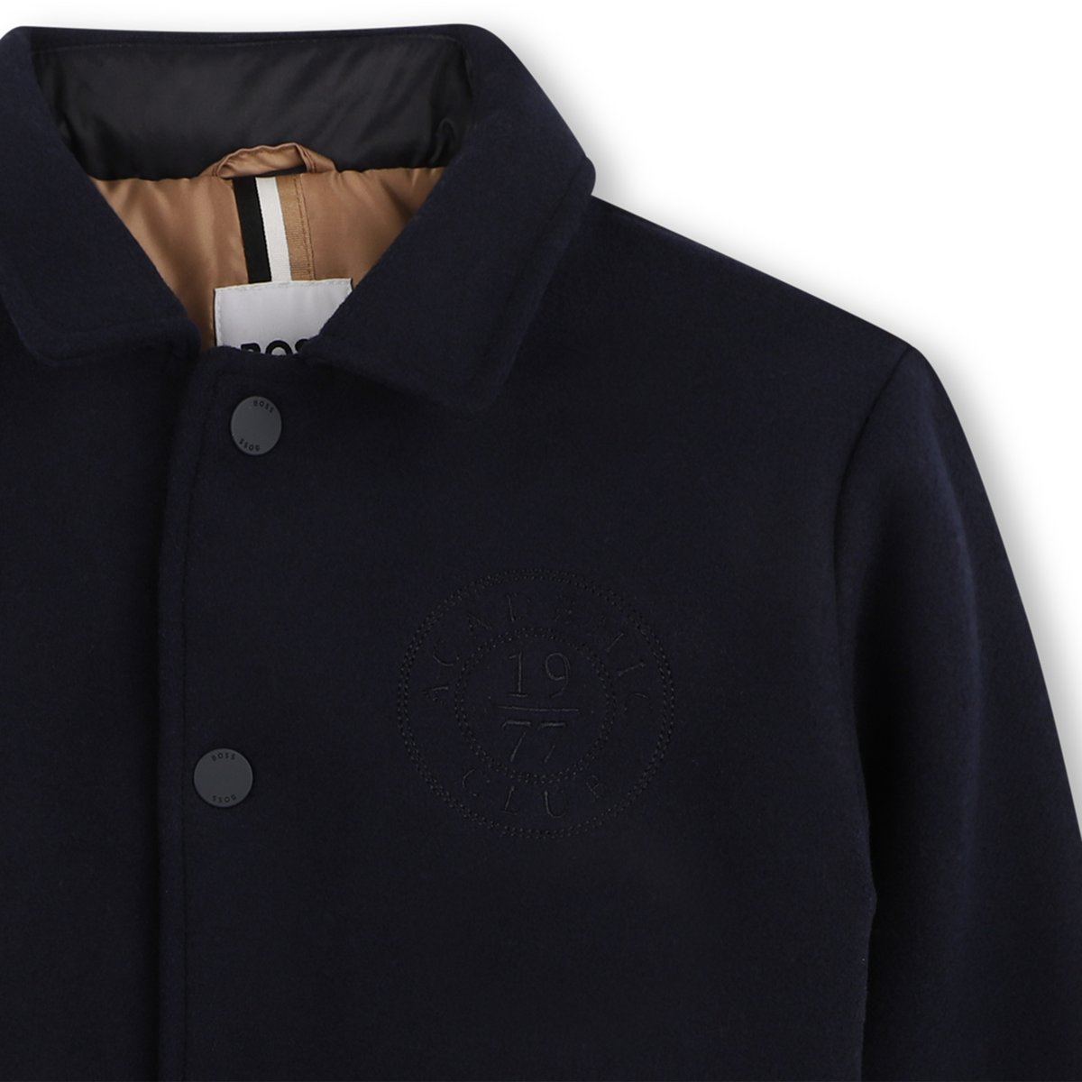 Blouson en lainage bleu cargo, BOSS KIDSWEAR