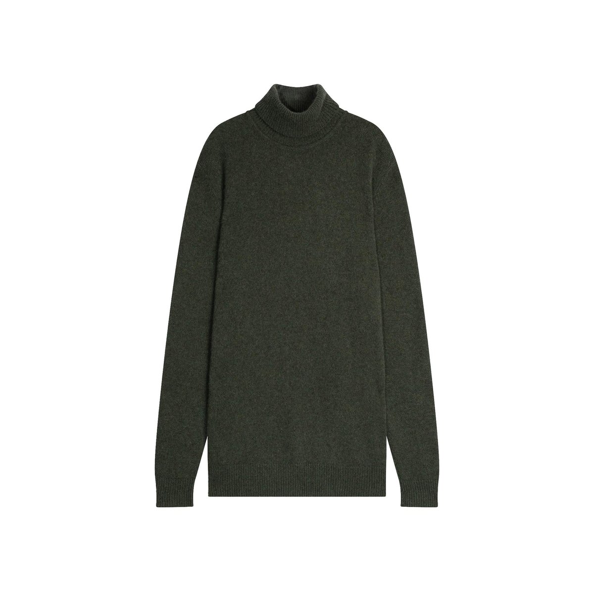 Pull Col Roulé 4 Fils Kaki Chiné Sacha kaki chiné, JUST CASHMERE