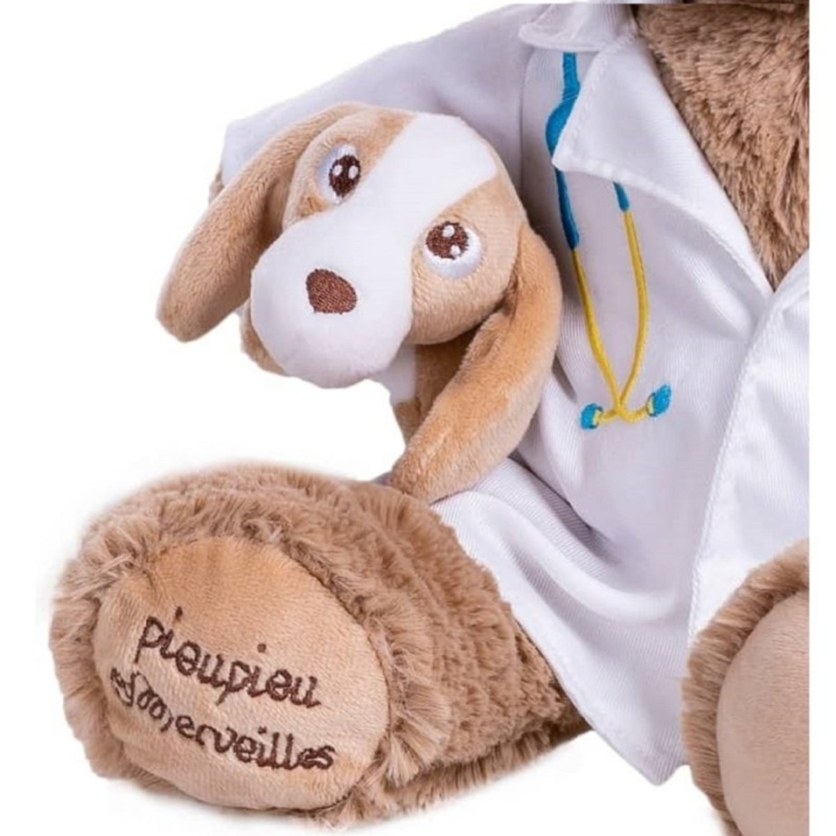 Peluche Ours Vétérinaire - Docteur Gaston - 40 cm brun, PIOUPIOU ET MERVEILLES