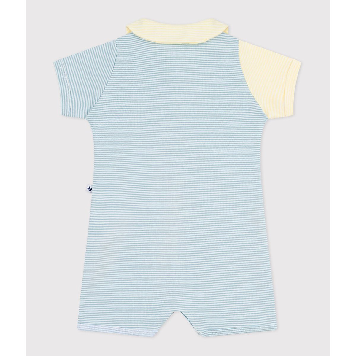 Combinaison courte, en coton, motif à rayures rayé multicolore, PETIT BATEAU