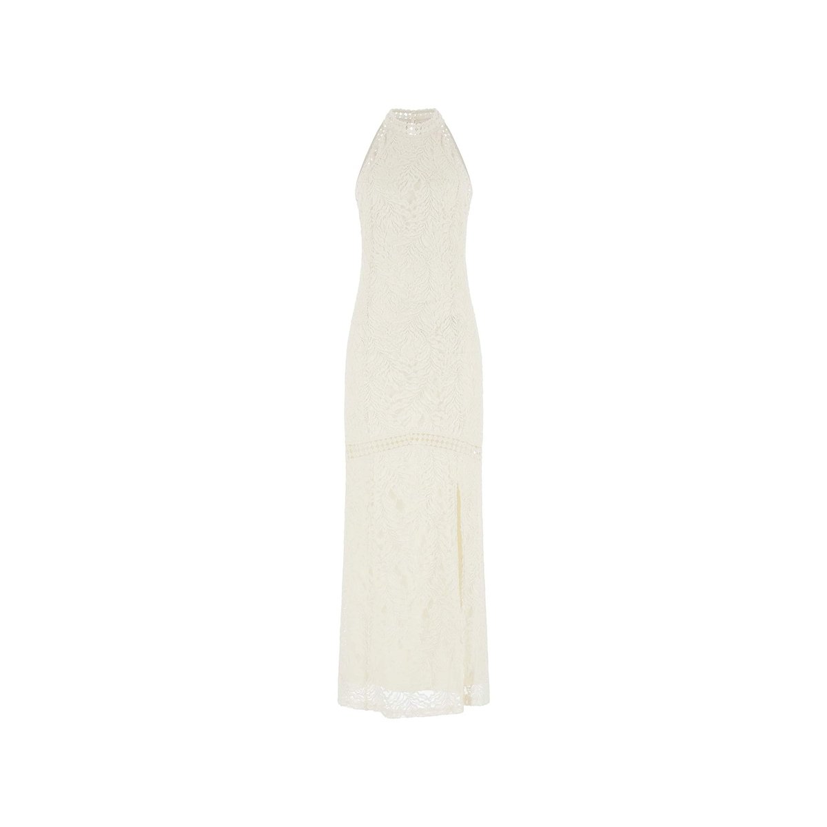 Maxi Robe Bodycon Dentelle crème, GUESS