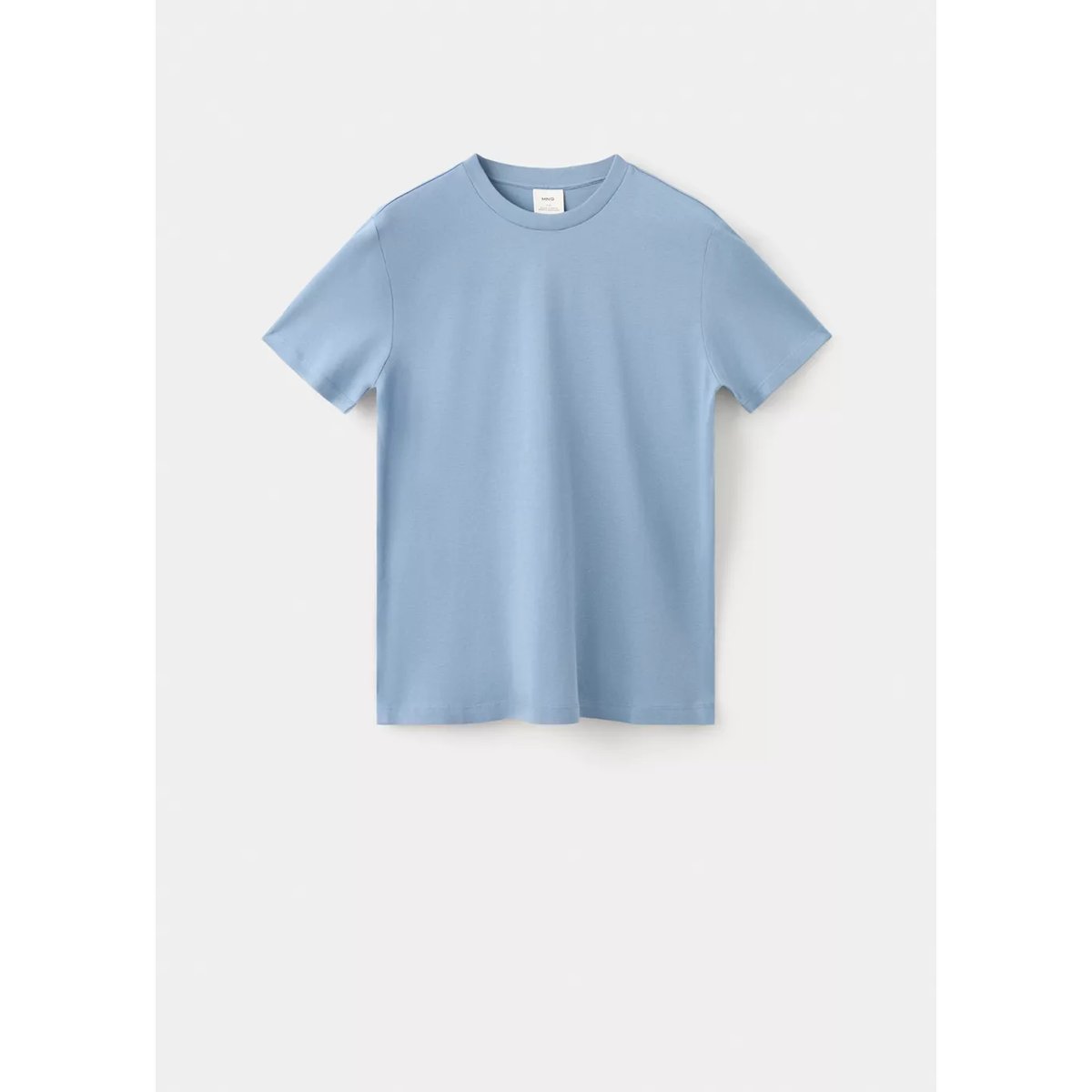 T-shirt slim-fit manches courtes bleu ciel, MANGO MAN
