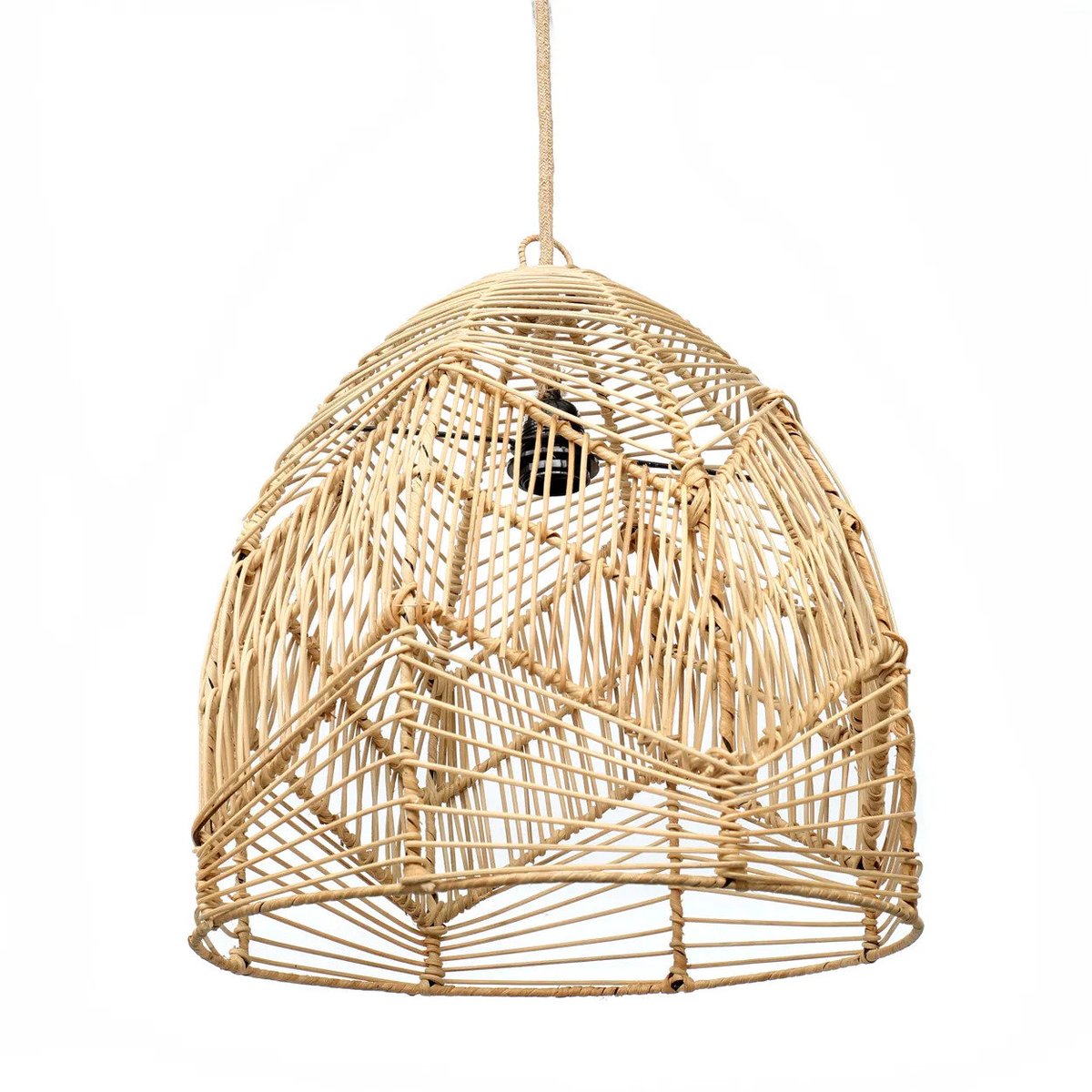 Suspension en rotin BALA beige, BAZAR BIZAR