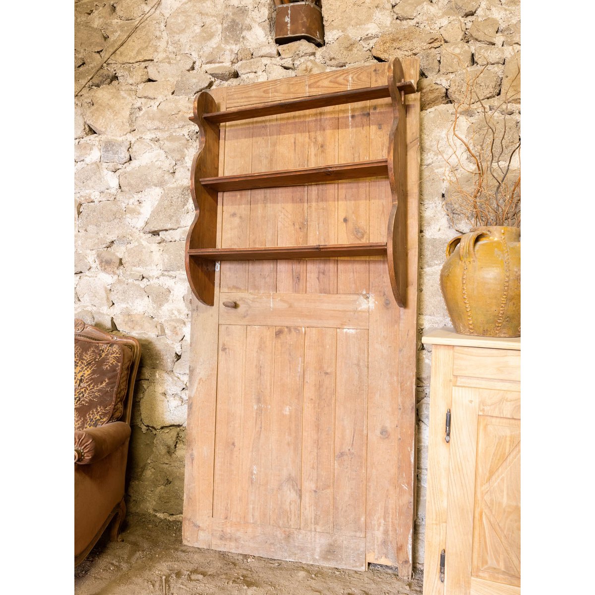 Étagère murale en bois Gaëlle N°1560 - Bon état bois foncé, DEBONGOUT
