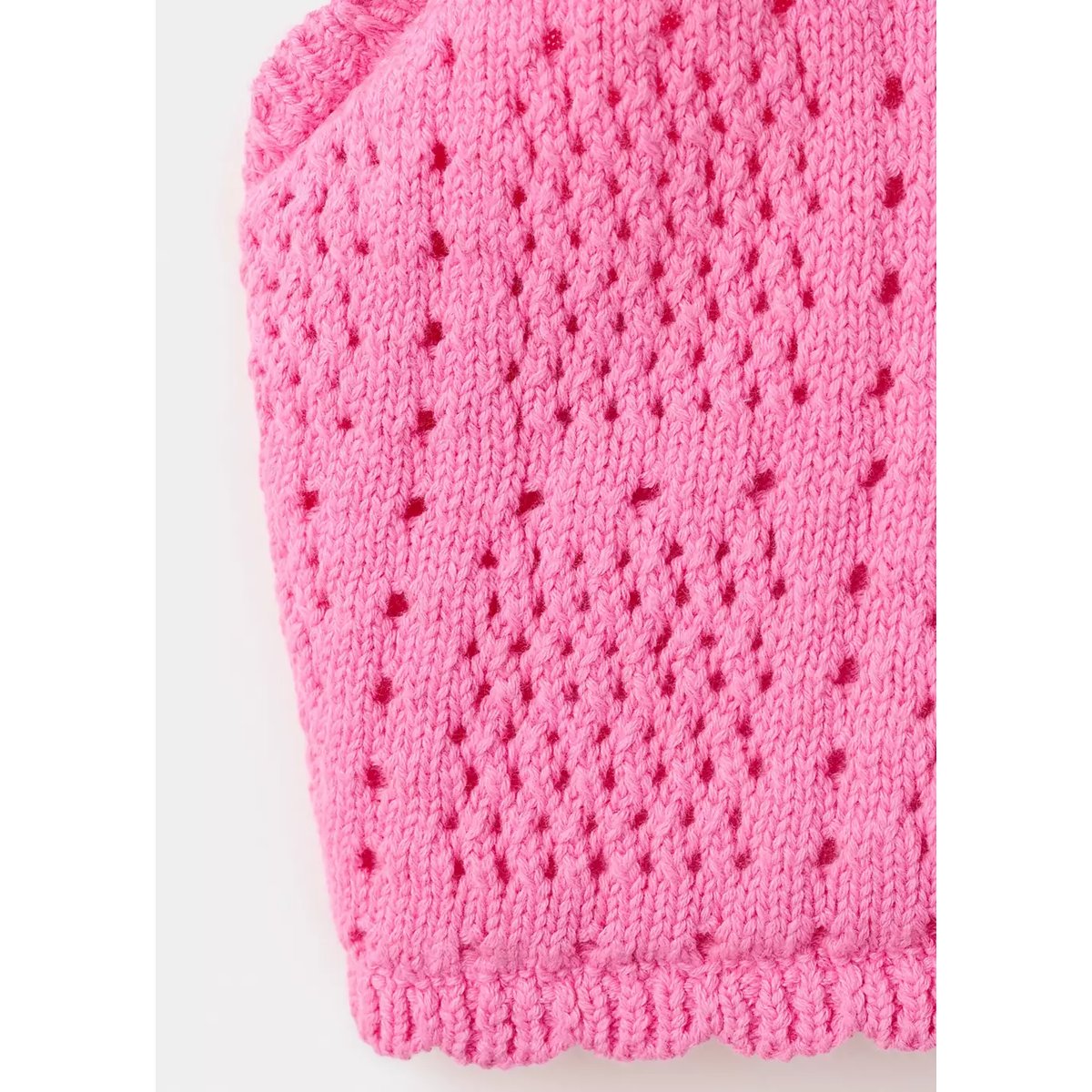 Top crochet emmanchures américaines fuchsia, MANGO KIDS