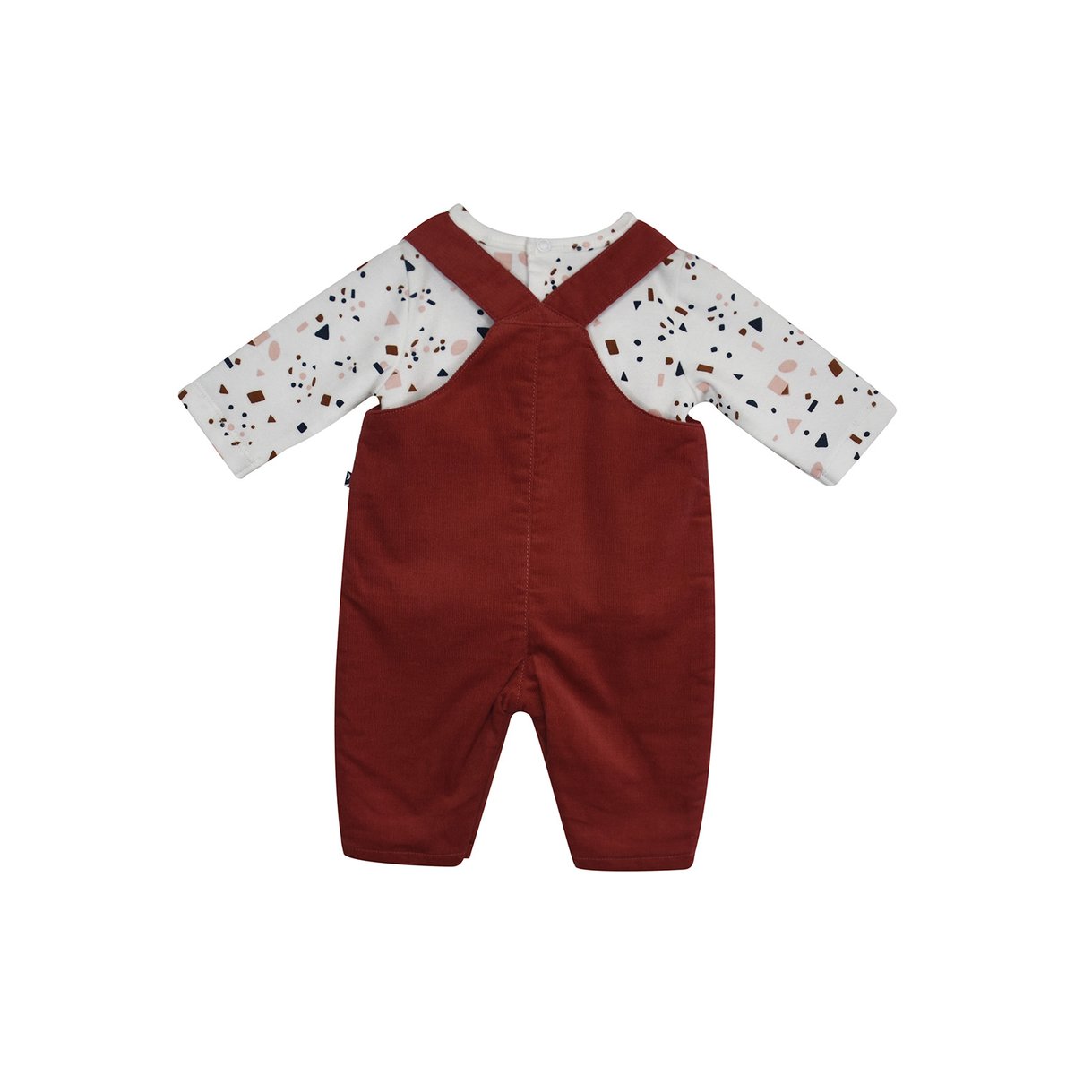 Tee shirt + salopette velours franky rouge, SUCRE D'ORGE