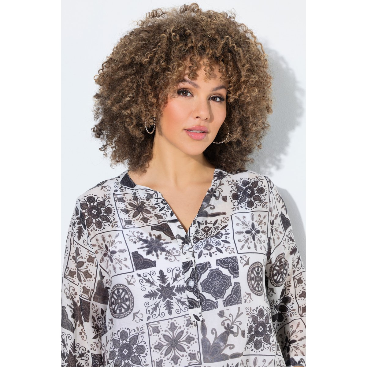 Tunique motif mosaïque noir, ULLA POPKEN