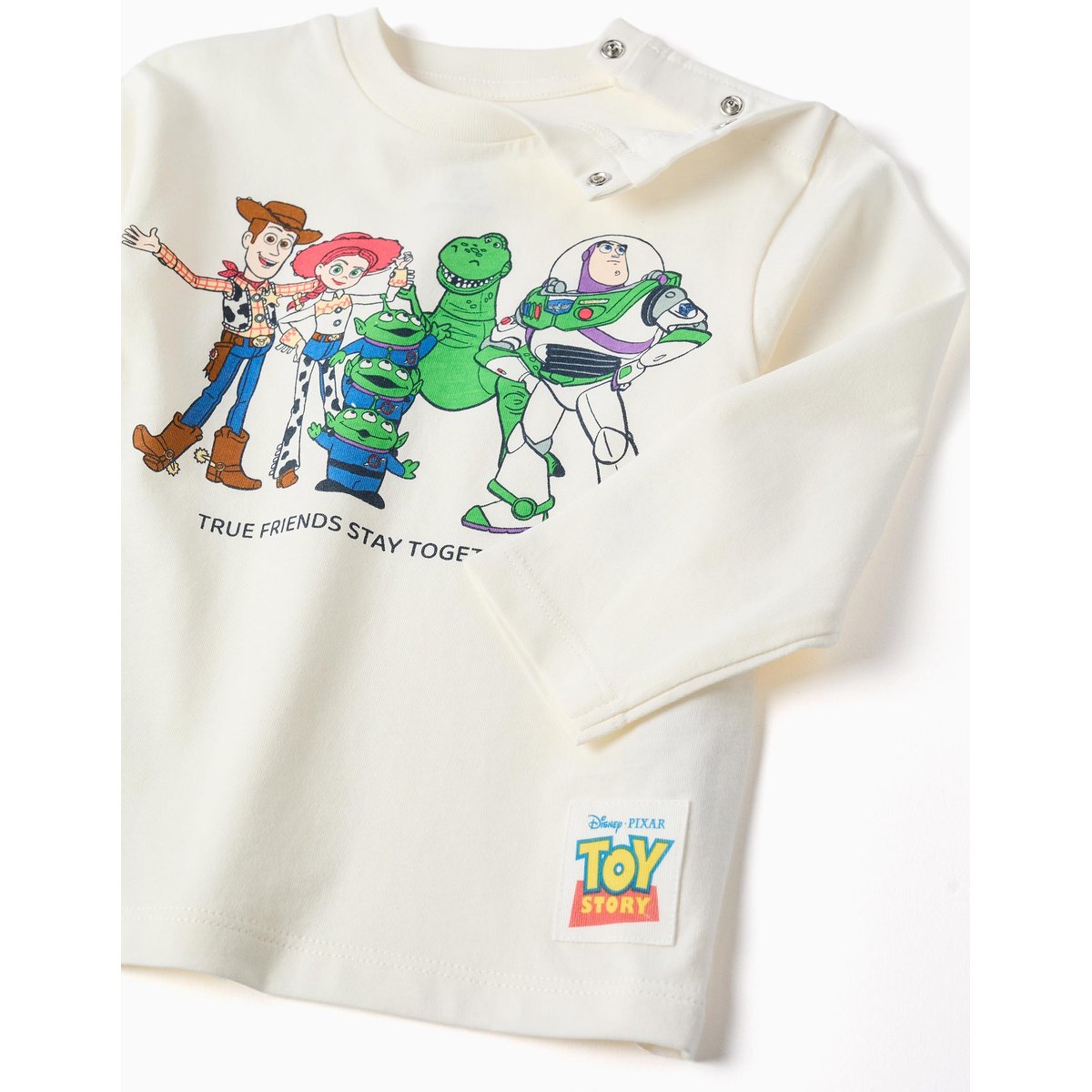 T-shirt en coton à manches longues avec imprimé Toy Story blanc, ZIPPY
