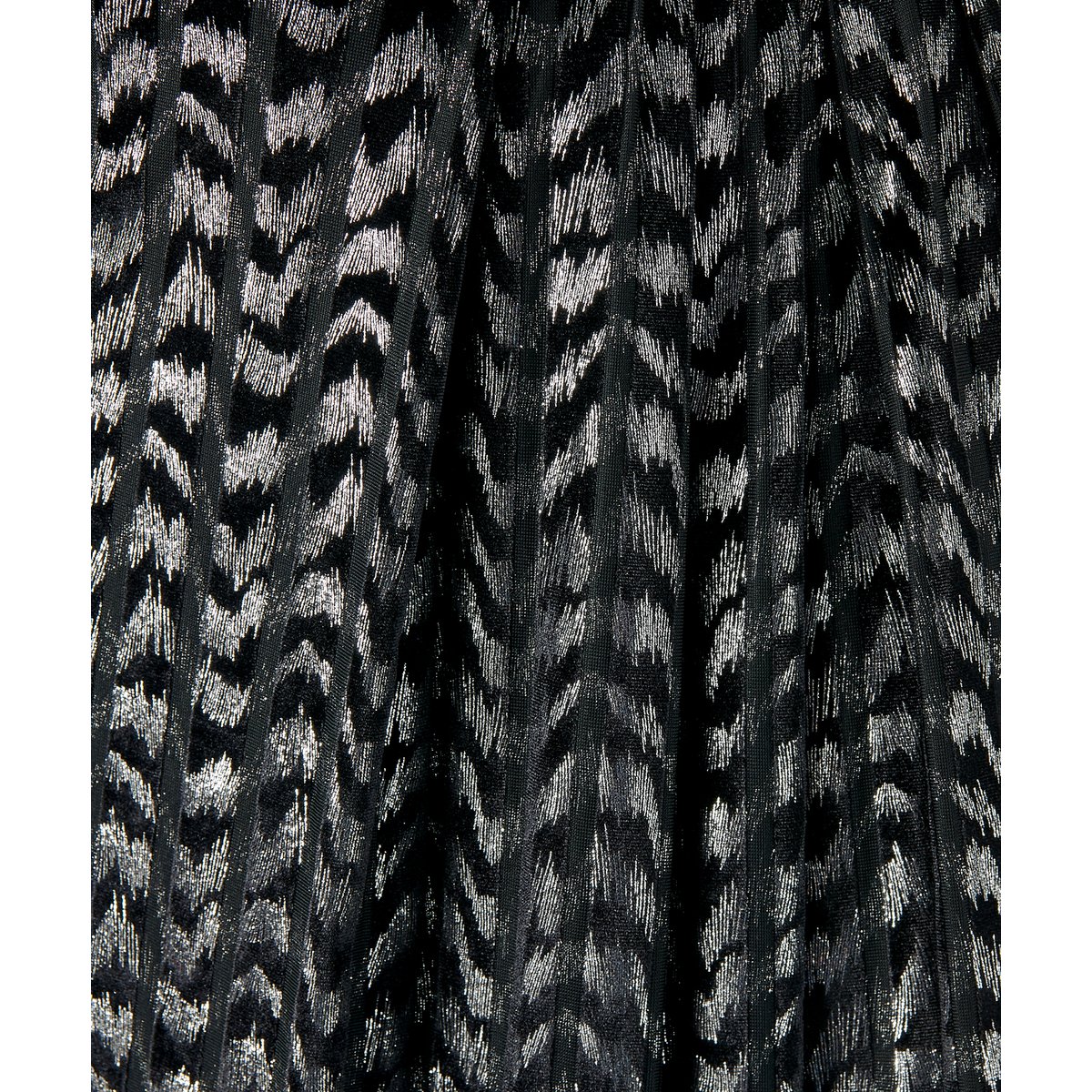 Jupe asymétrique en velours dévoré noir, DAMART