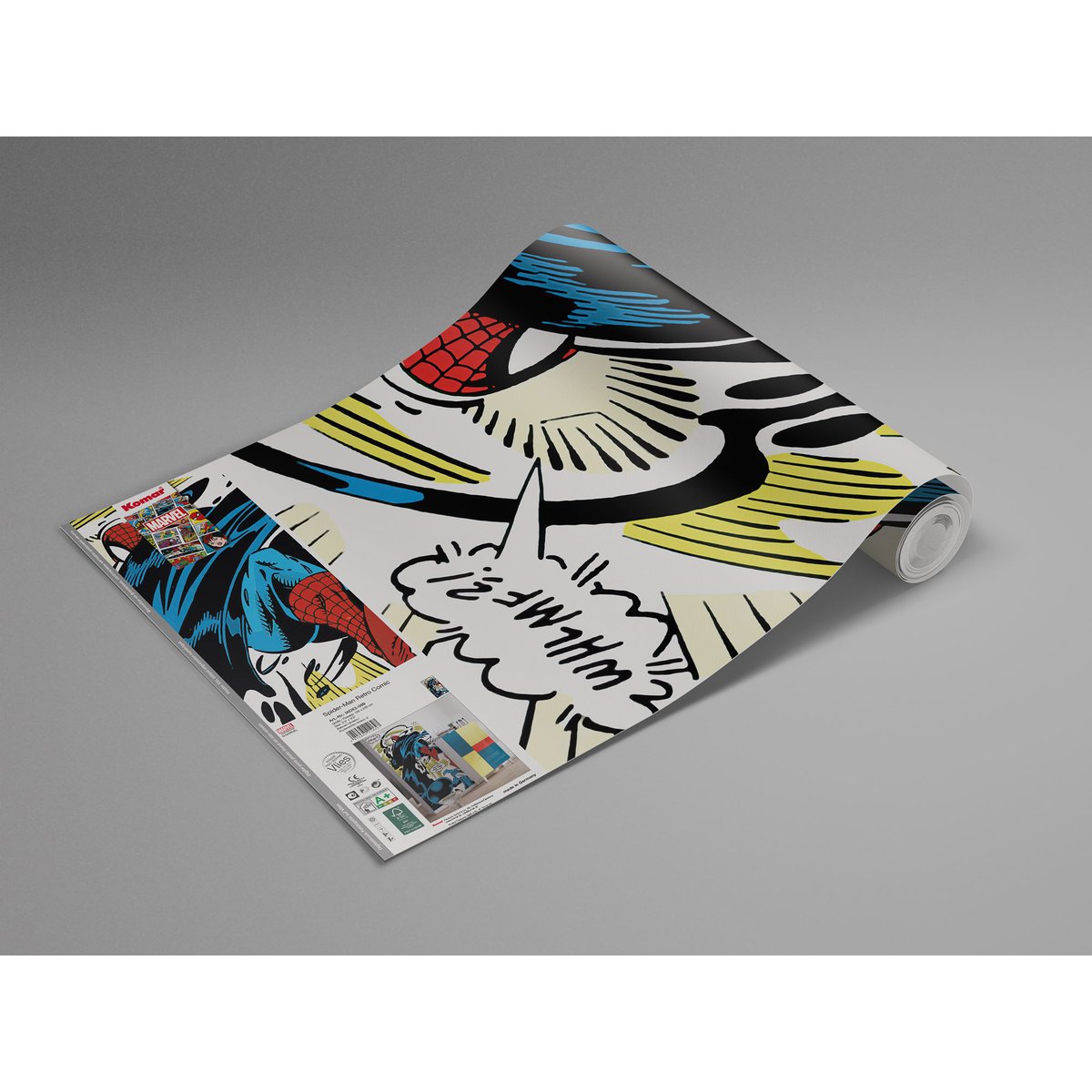 Papier peint Komar - Spider-Man Retro Comic - 100 x 200 cm multicolore, HEXOA