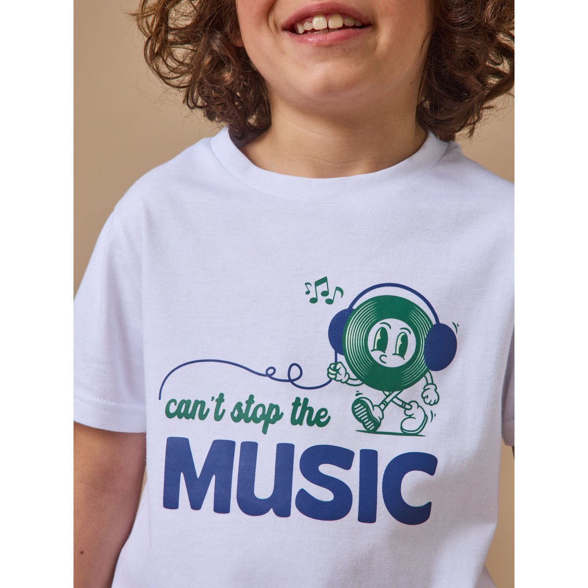 T-shirt imprimé - coton biologique blanc, CYRILLUS