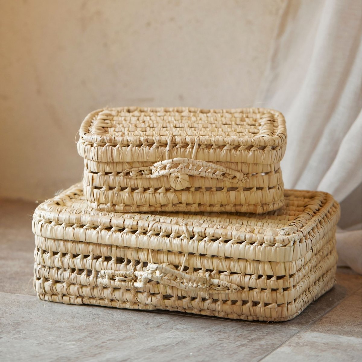 Valisette feuille de palmier -  LOJI naturel, HOME MAISON
