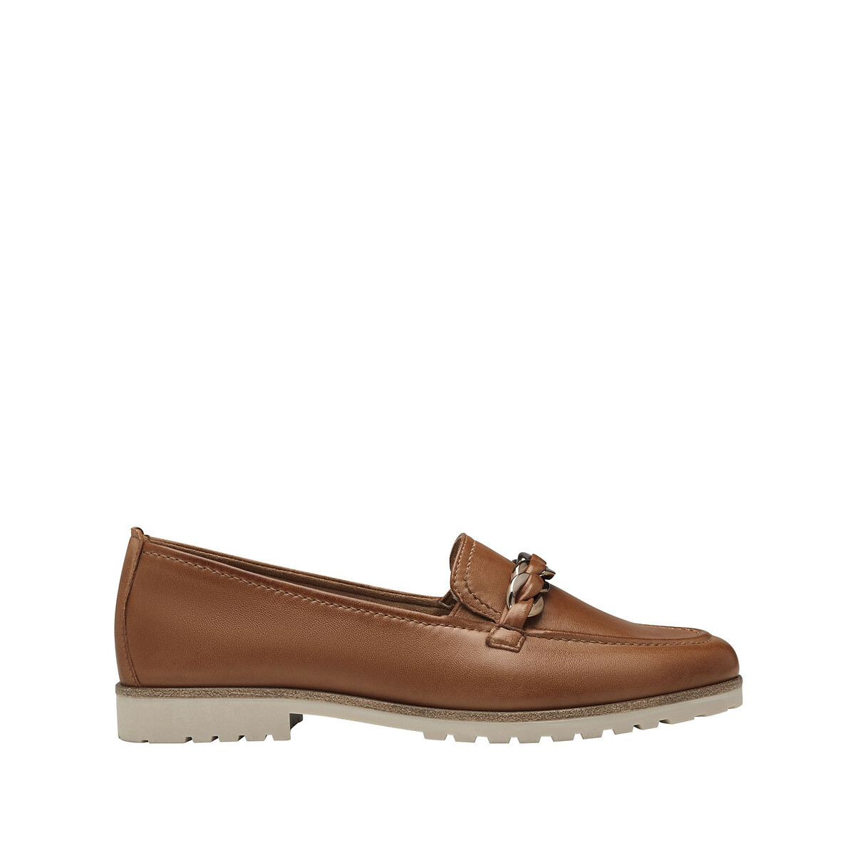 Mocassins en cuir cognac, TAMARIS