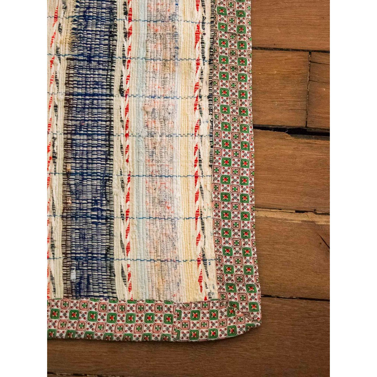 Tapis vintage à rayures multicolore Olivier N°114 - Bon état multicolore, DEBONGOUT