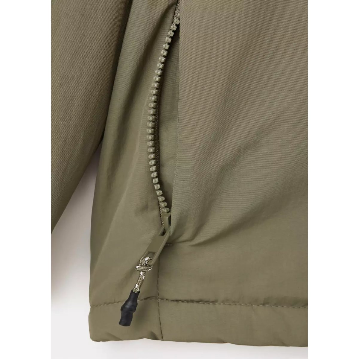 Anorak matelassé à capuche kaki, MANGO KIDS