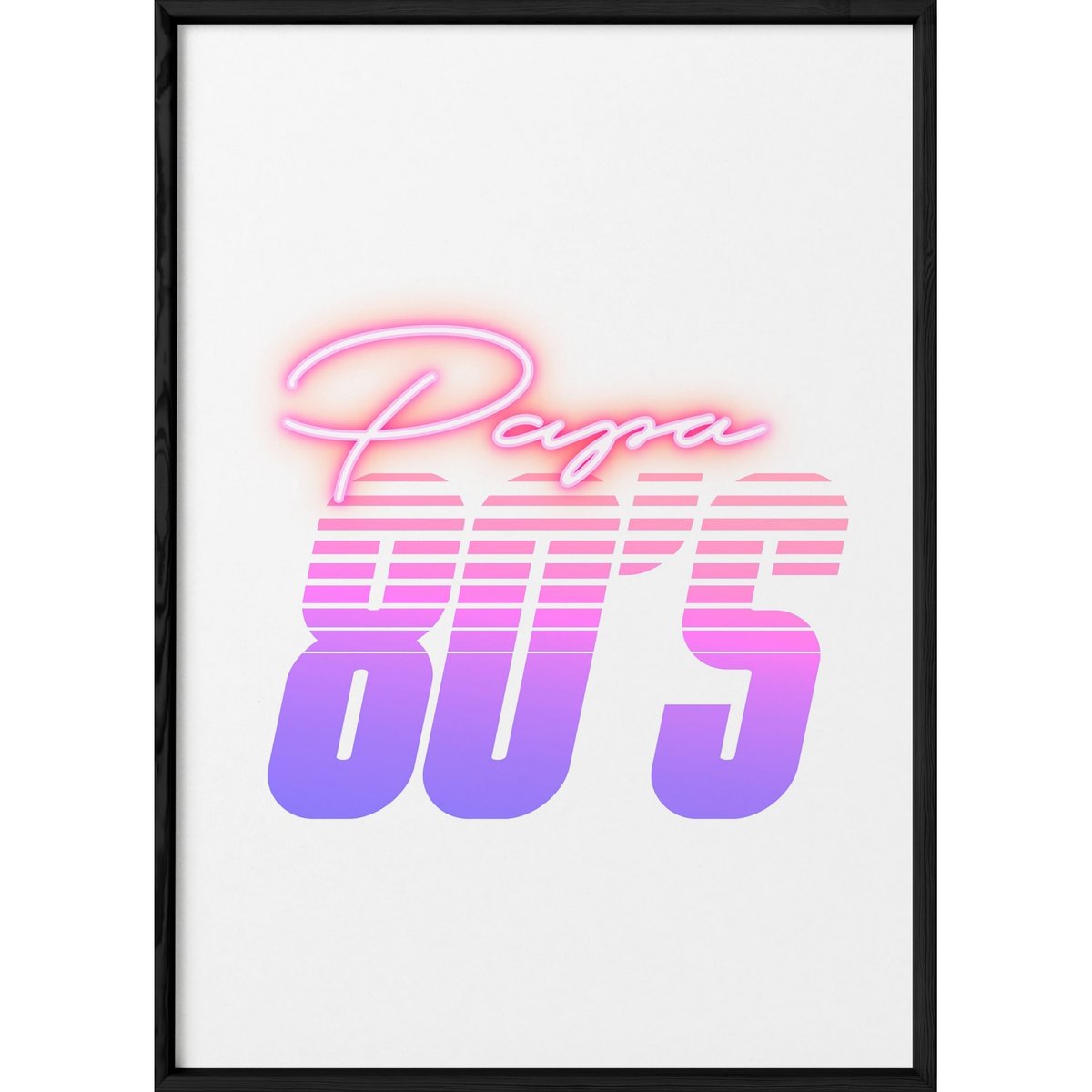 Affiche Papa 80's blanc, L'AFFICHERIE