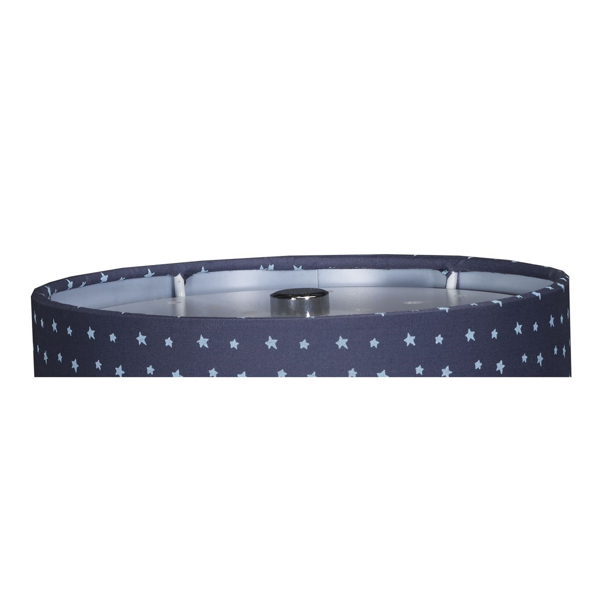 Lampe de chevet avec pied en coton bleu, SAUTHON