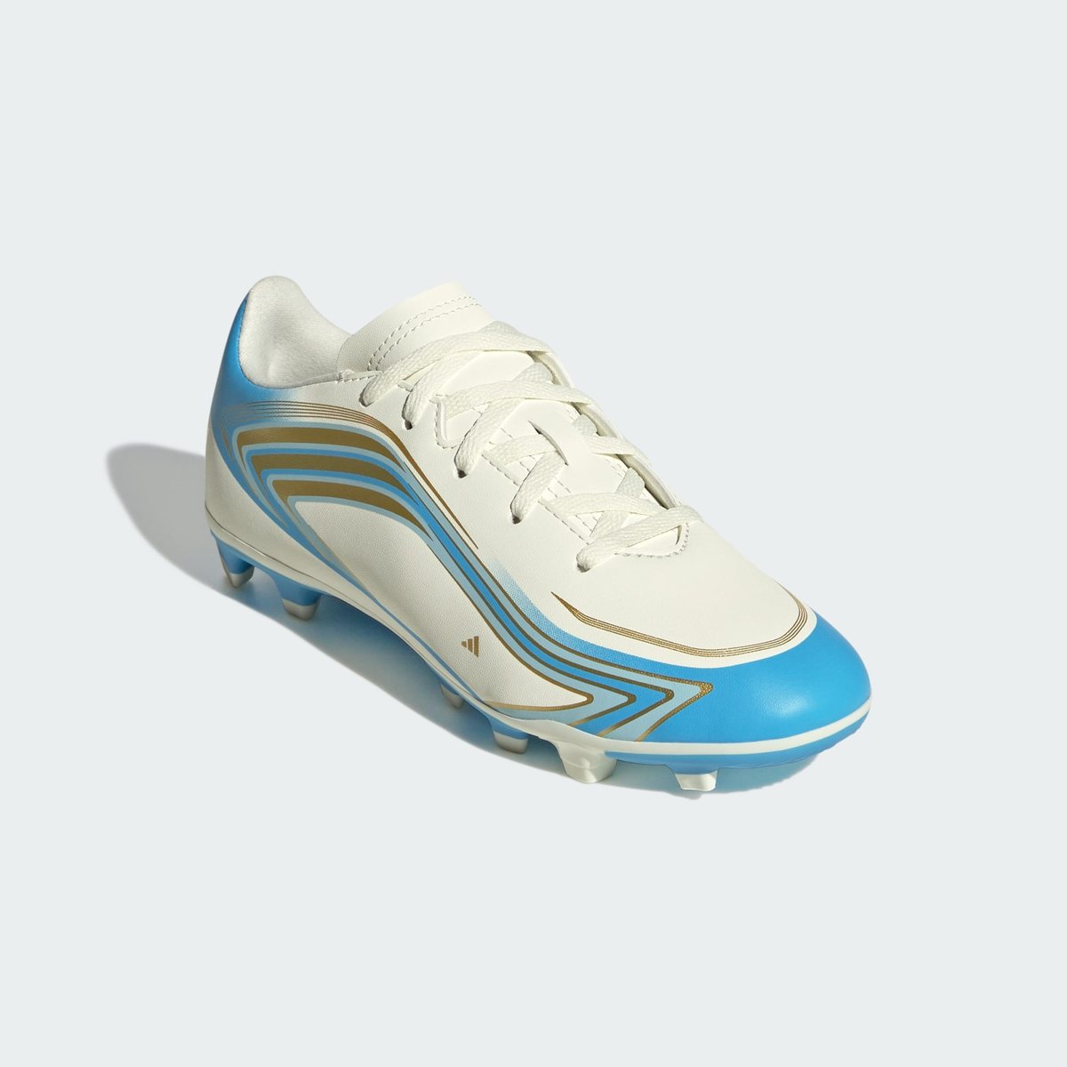 Chaussure De Football F50 Messi Club Terrain Souple / Multi-Surfaces Enfants ivory / semi blue burst / icey blue, adidas Performance