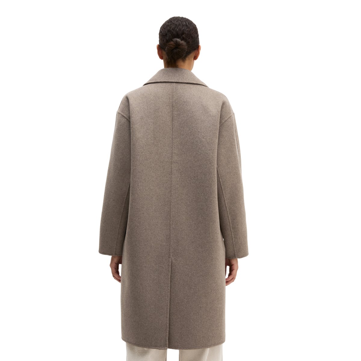 Manteau en laine relaxed en double face mélangée de haute qualité beige, MARC O'POLO