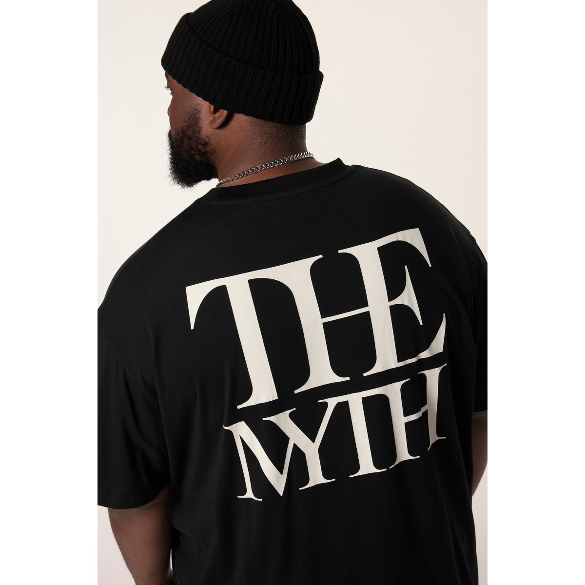 T-shirt oversize noir, STHUGE